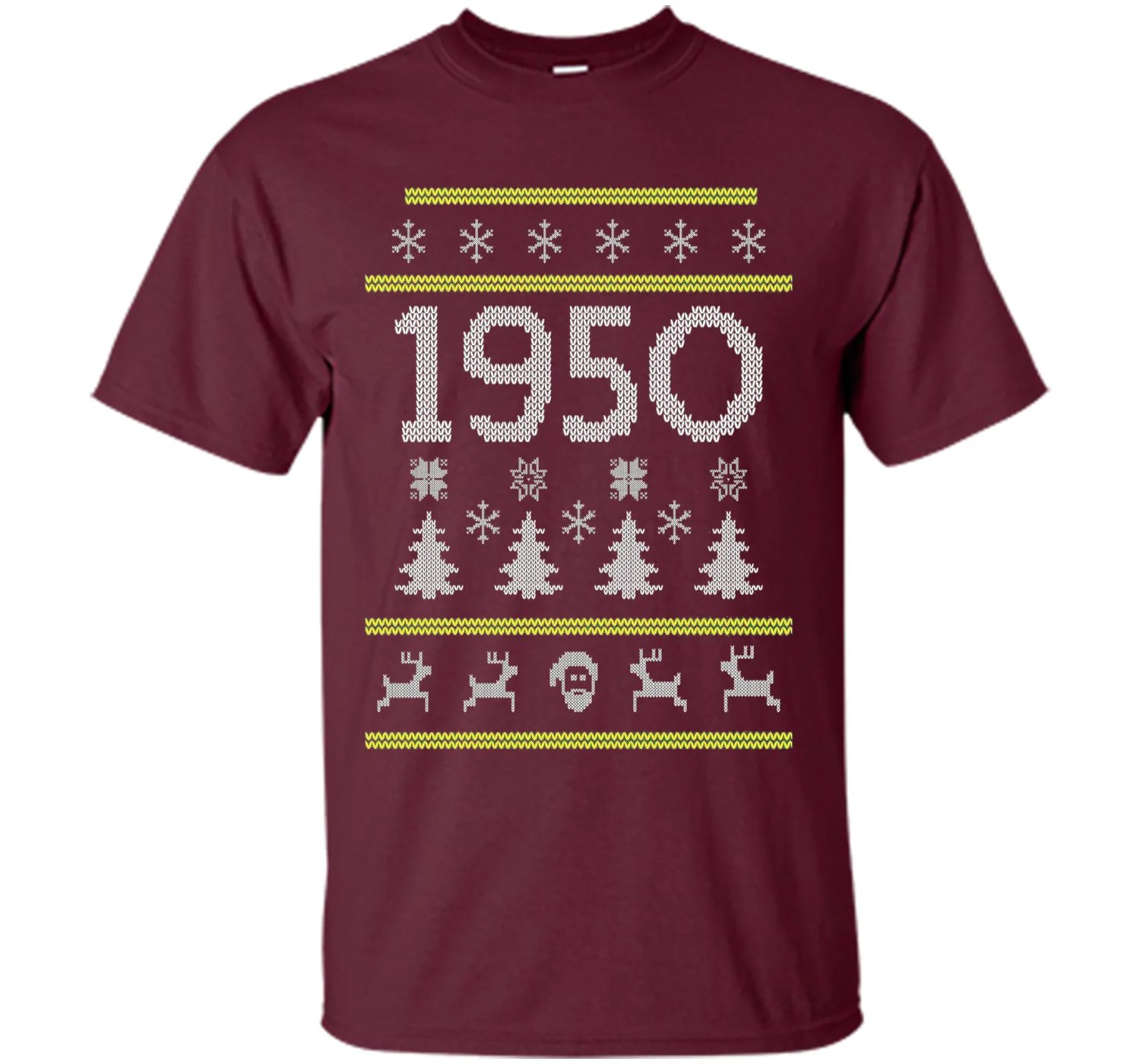 1950 Ugly Christmas Sweater Birthday Gift T-Shirt