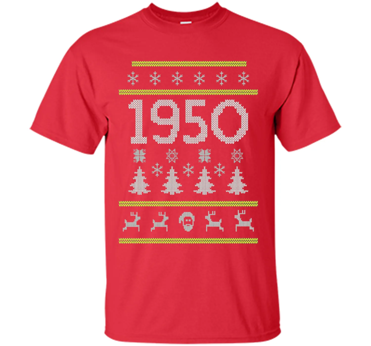 1950 Ugly Christmas Sweater Birthday Gift T-Shirt