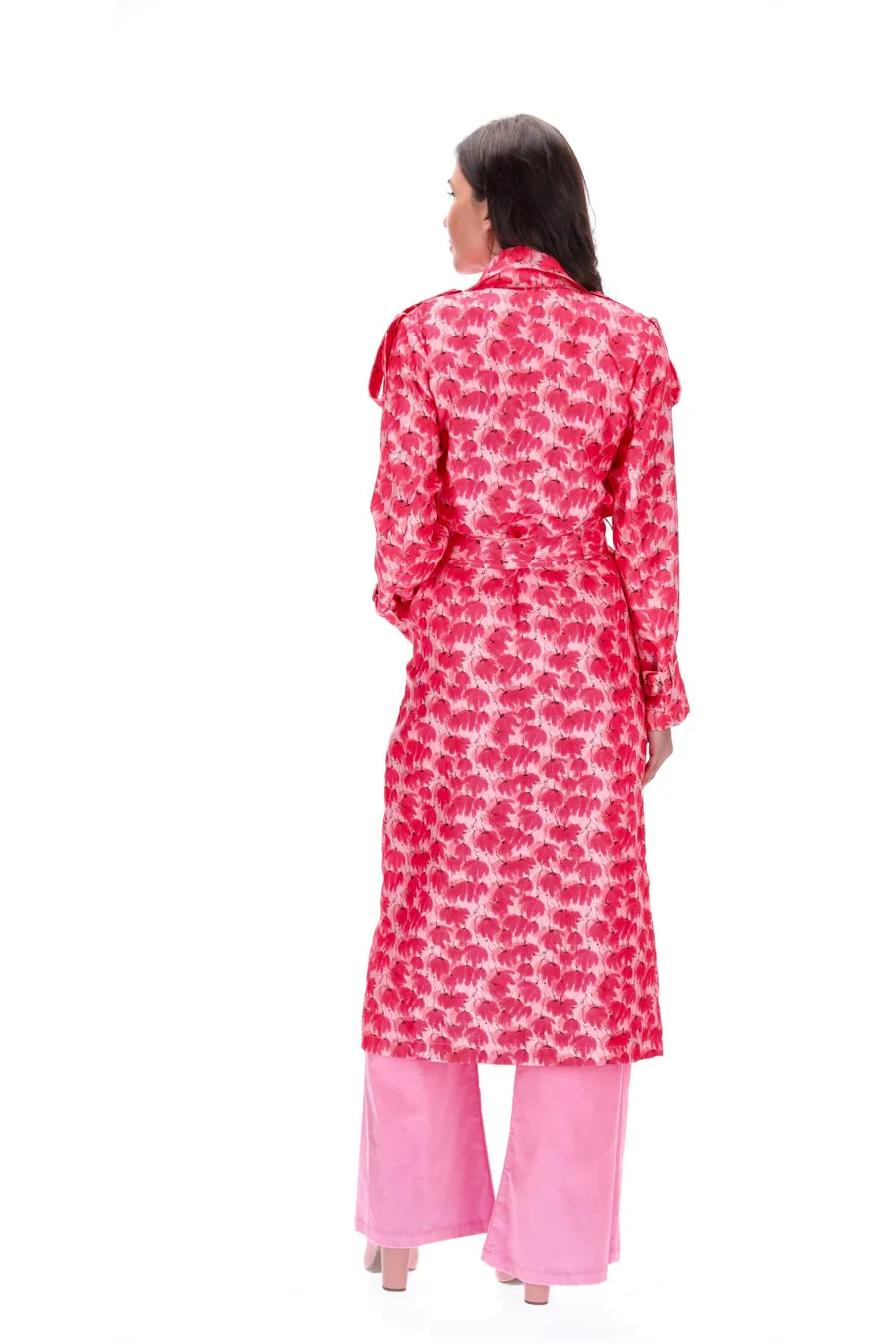 Augustine Carrie Trench Pink Fluro r5897