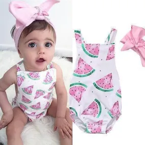 Baby Watermelon Sleeveless Romper