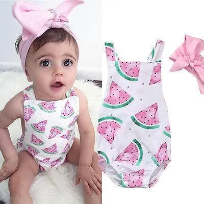 Baby Watermelon Sleeveless Romper