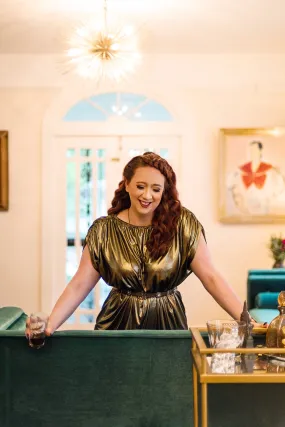 Beverly Dress in Gold