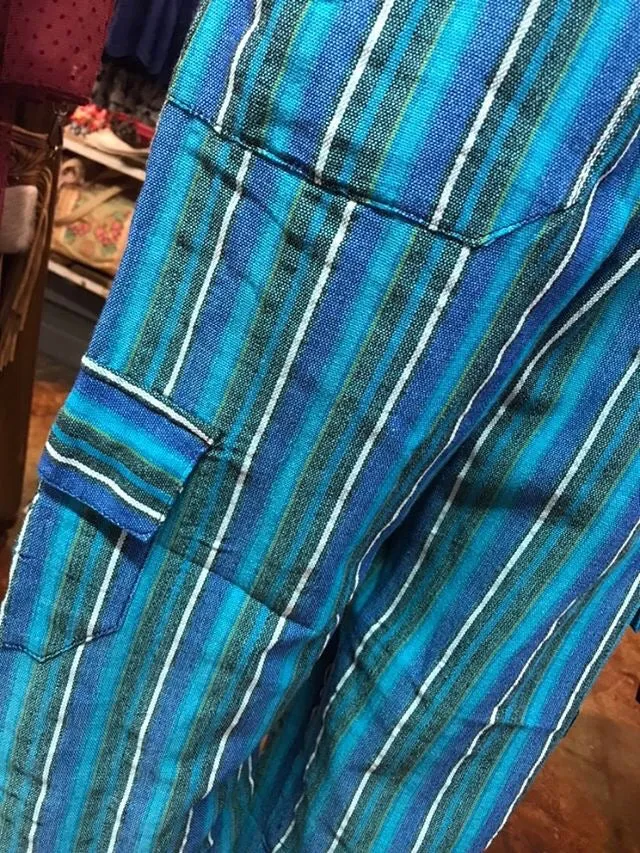 Blue Striped Pants