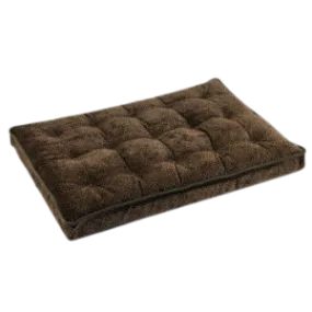 Bowsers Luxury Crate Mattress Microvelvet Chocolate Bones