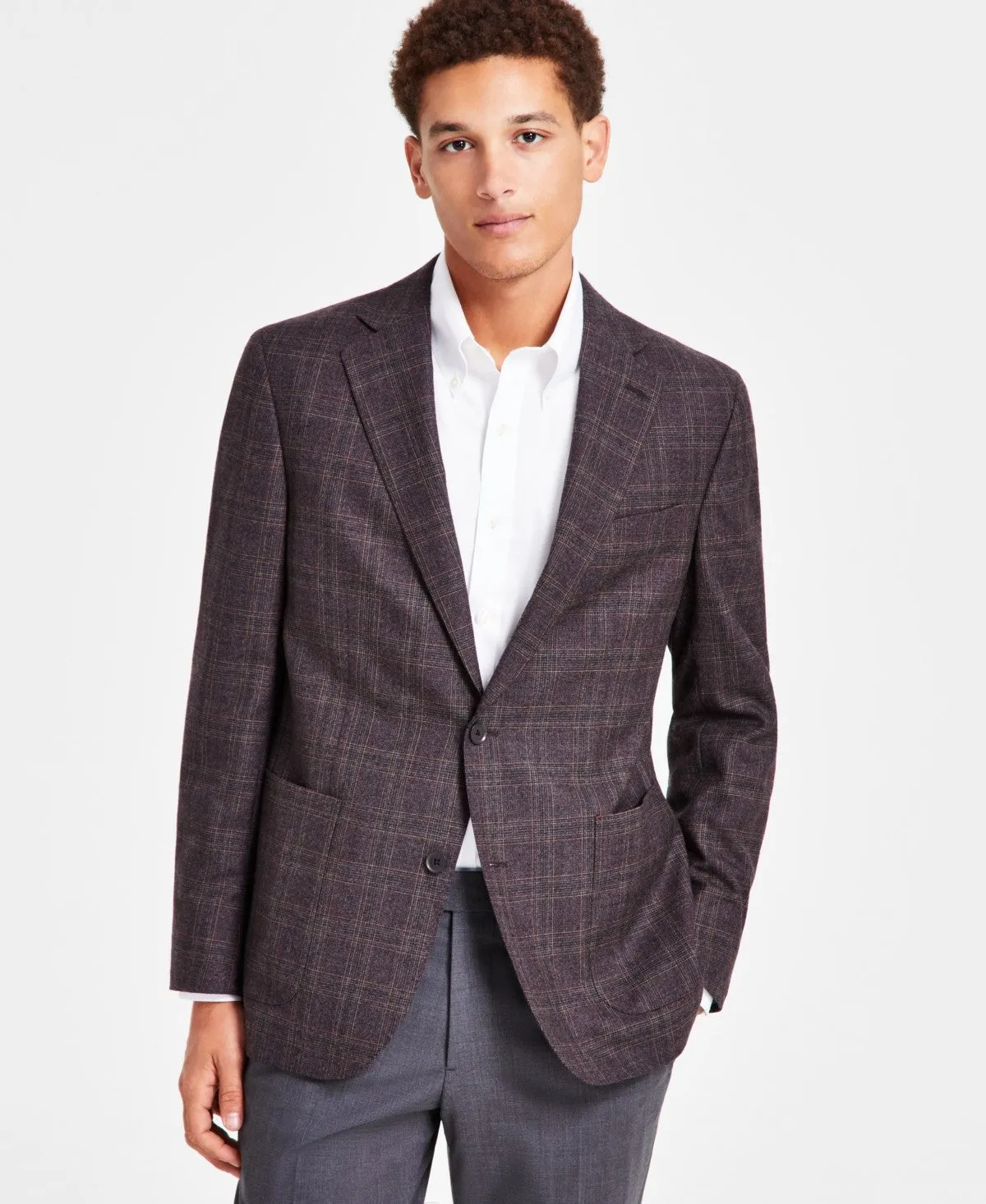 Brooks Brothers Mens Classic fit Sport Coat Blazer 44 R Red Plaid