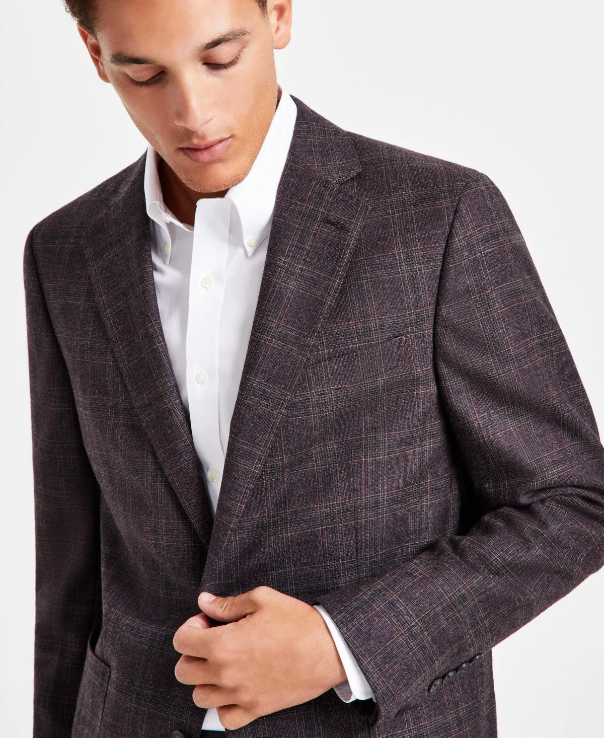 Brooks Brothers Mens Classic fit Sport Coat Blazer 44 R Red Plaid