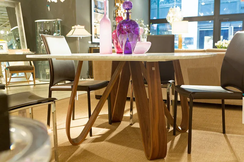 Butterfly Dining Table With White Marble Top - Tonin Casa