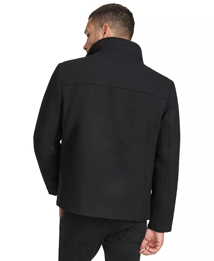 Calvin Klein Men's Hipster Full Zip Jacket Coat Zip Out Hood Black Small