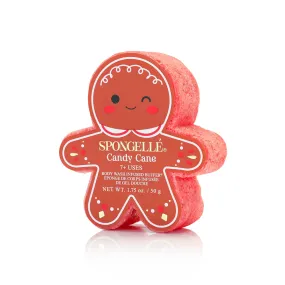 CANDY CANE GINGERBREAD SHOWER BUFFER SPONGE