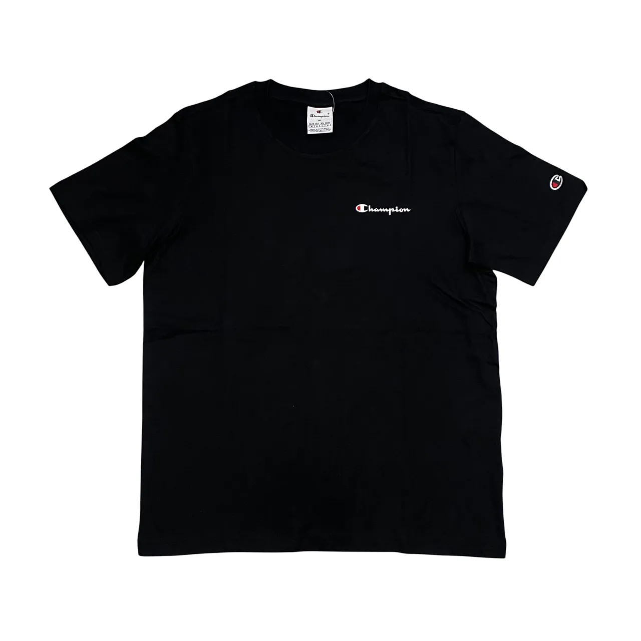 Champion maglietta manica corta da uomo in jersey con logo piccolo 220264-KK001 nero