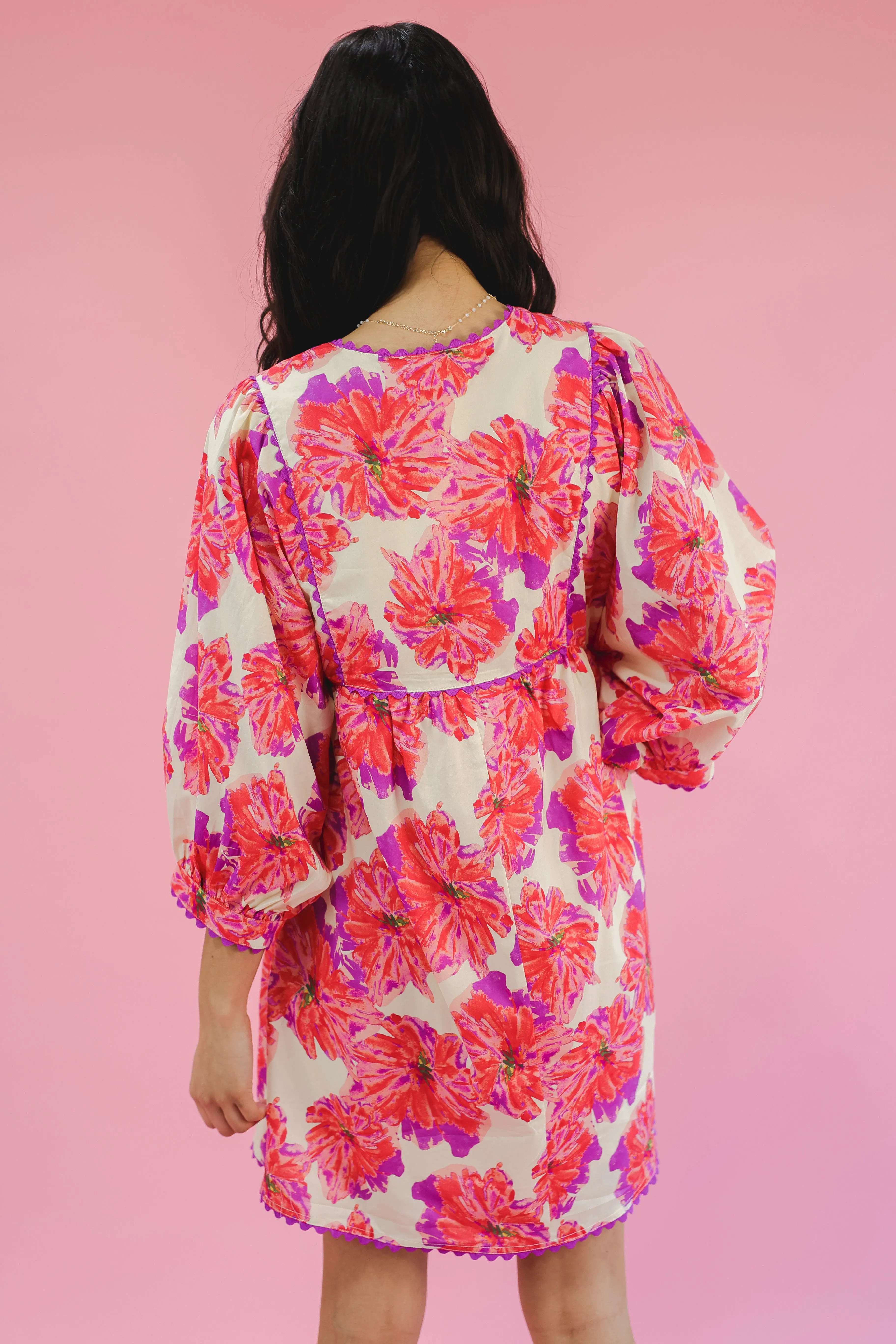 Cloud Nine Floral Dress - Red