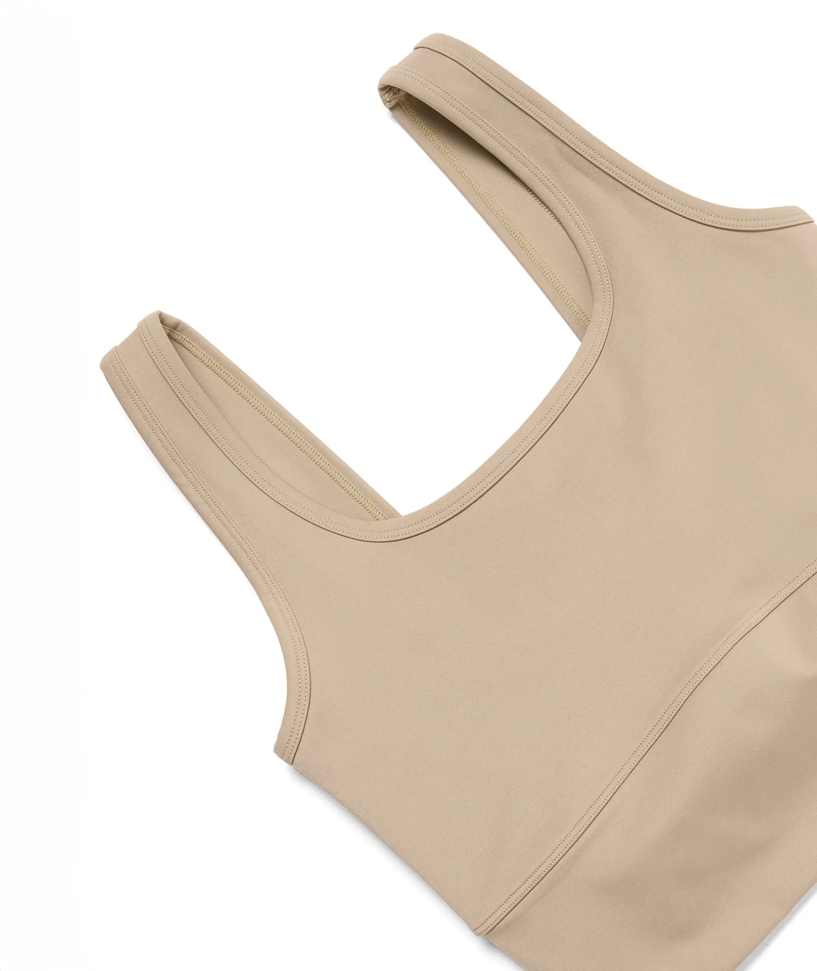CROPPED TANK - TAUPE