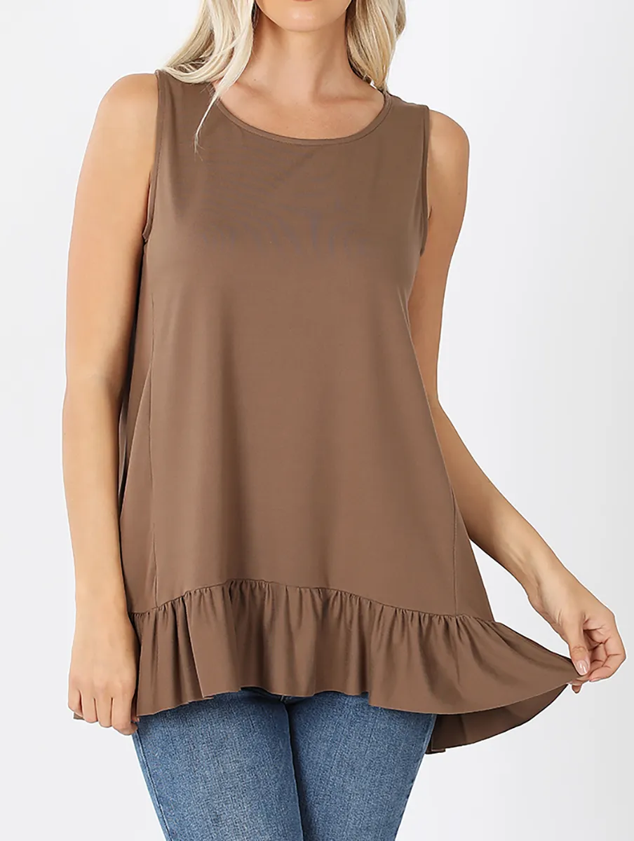 Curvy Feeling Flirty Ruffle Tank