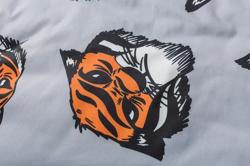 DAVILRAY TIGER PRINT PREMIUM DOWN 900FP UNISEX BOMBER JACKET