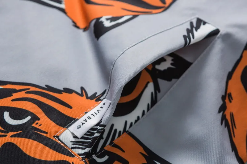 DAVILRAY TIGER PRINT PREMIUM DOWN 900FP UNISEX BOMBER JACKET