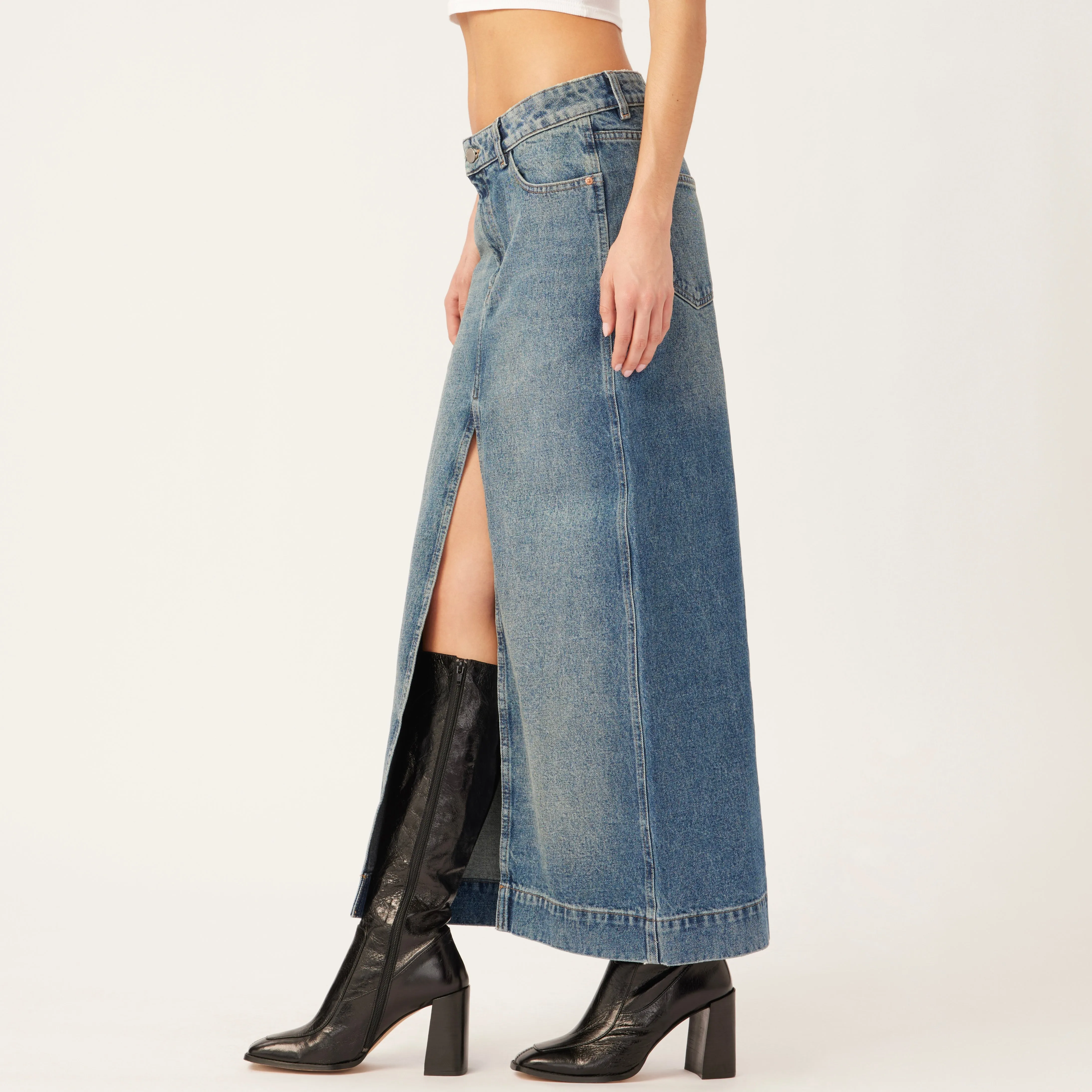 DL1961 Asra Maxi Skirt-aged mid