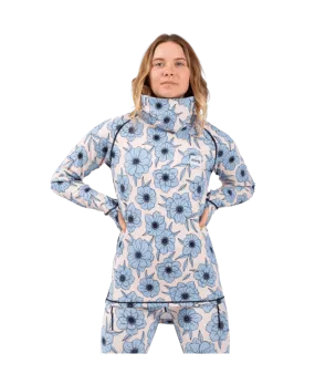 EIVY Women's Icecold Gaiter Base Layer Top Blue Flower