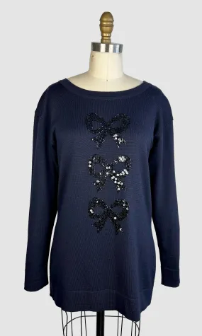 ESCADA VINTAGE 90s Knit Bow Sweater • Medium