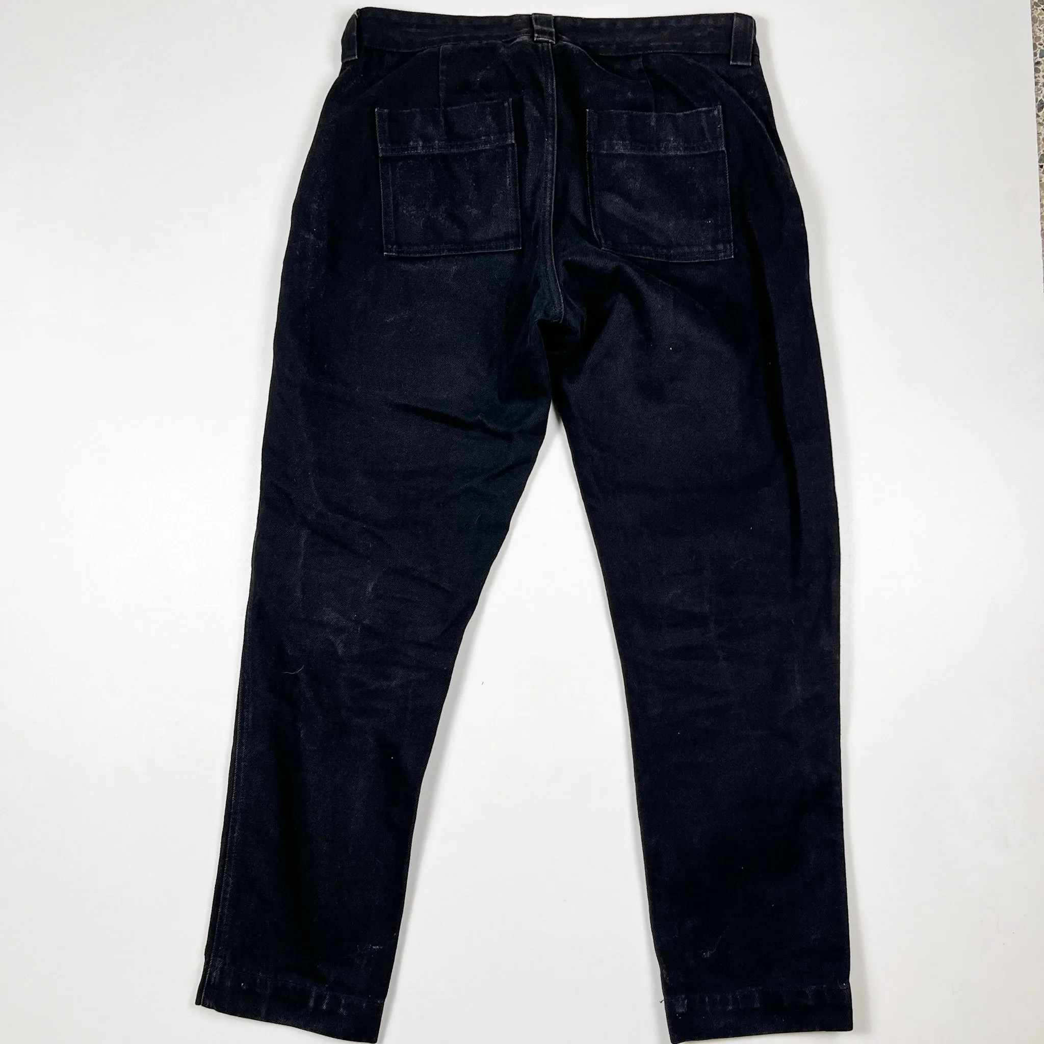 Etudes Black Pleated Chino Jeans