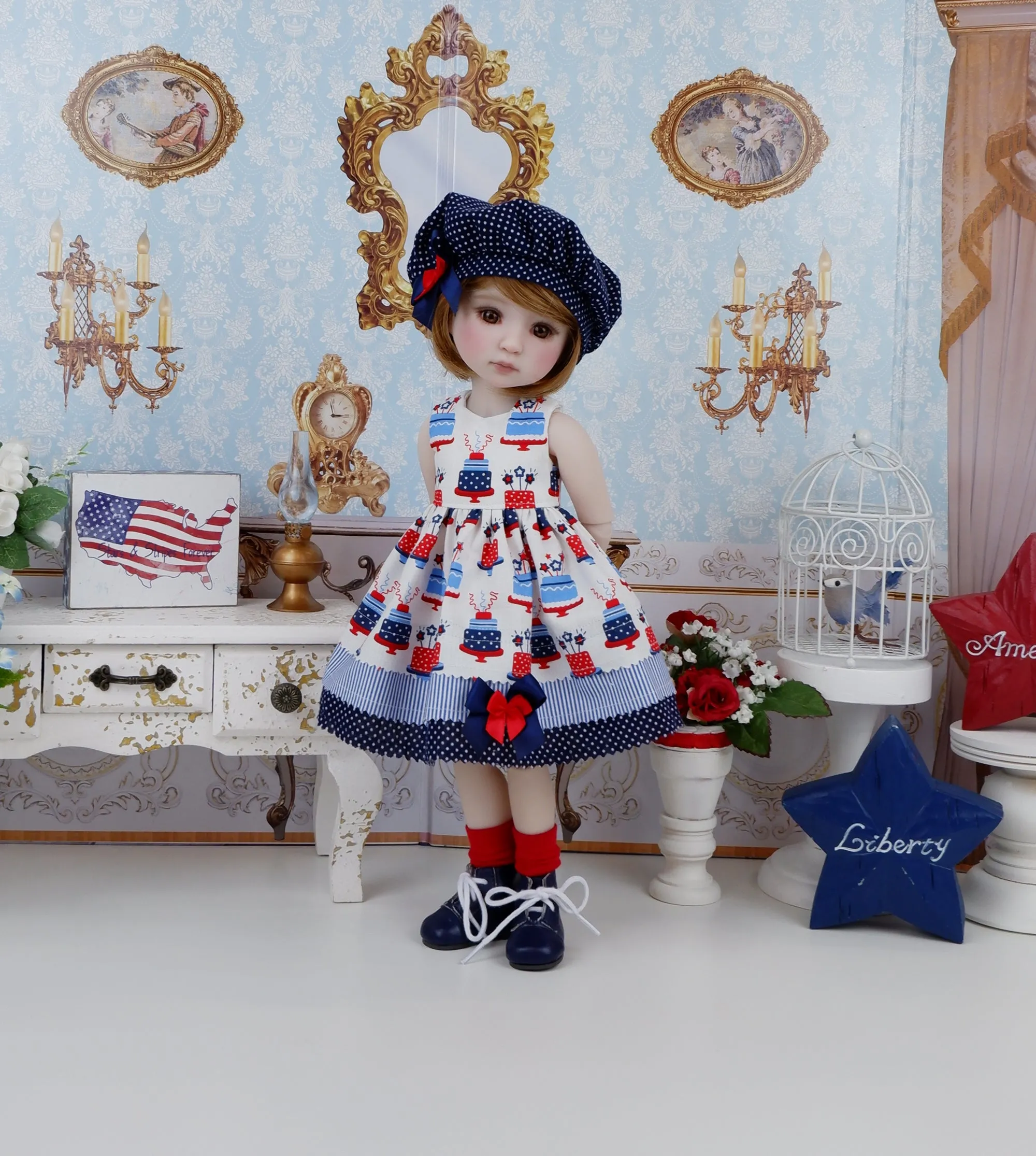 Freedom Cake - dress with boots for Ruby Red Fashion Friends doll