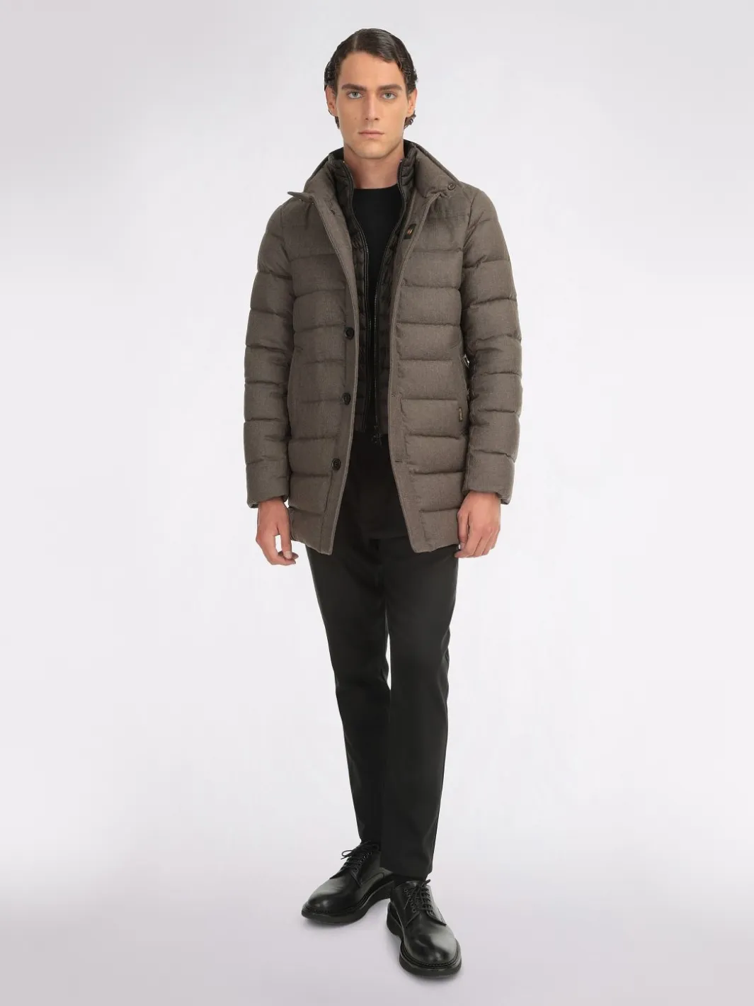 GARRETT WOOL COAT Brun