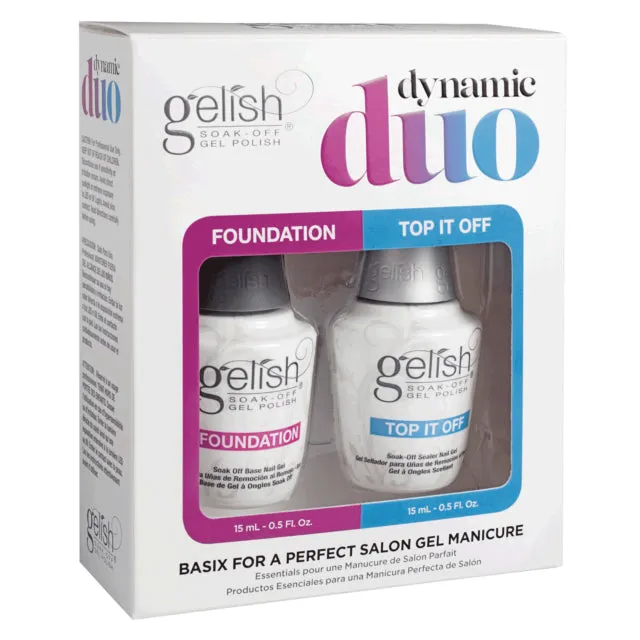 Gelish Dynamic Duo - Includes Foundation Base Gel And Top It Off Sealer Gel - 1121503