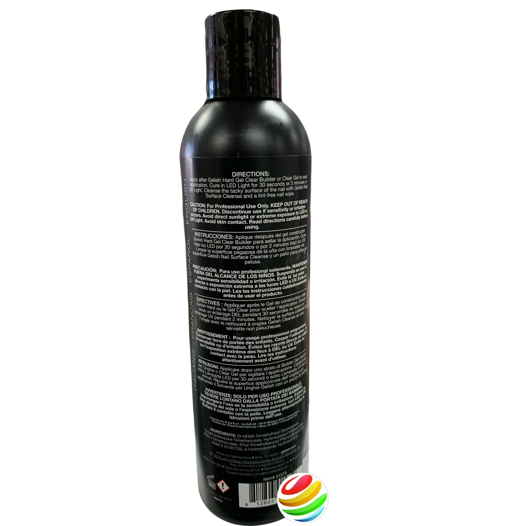 Gelish Photo Finish LED Gel Top Coat 240mL 8 fl oz