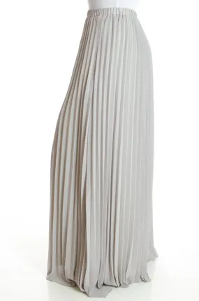 Grey pleated Maxi Skirt