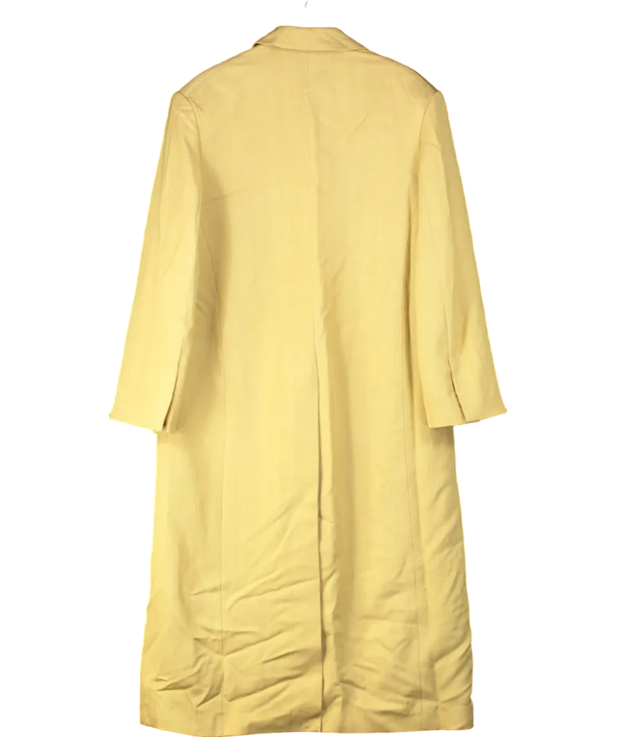 H&M Yellow Double Breasted Wool Long Coat UK L