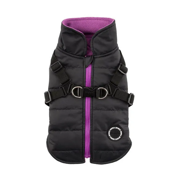 Harness Coat | Mountaineer Black & Purple