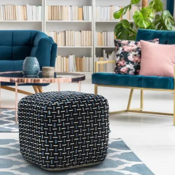 Havana 34022BLU Blue Pouf