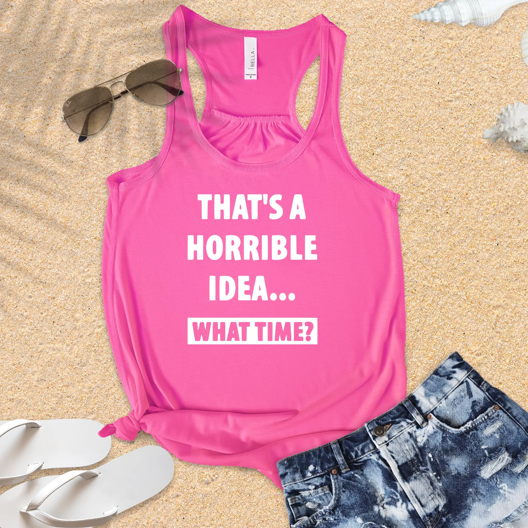 Horrible Idea Flowy Racerback Tank
