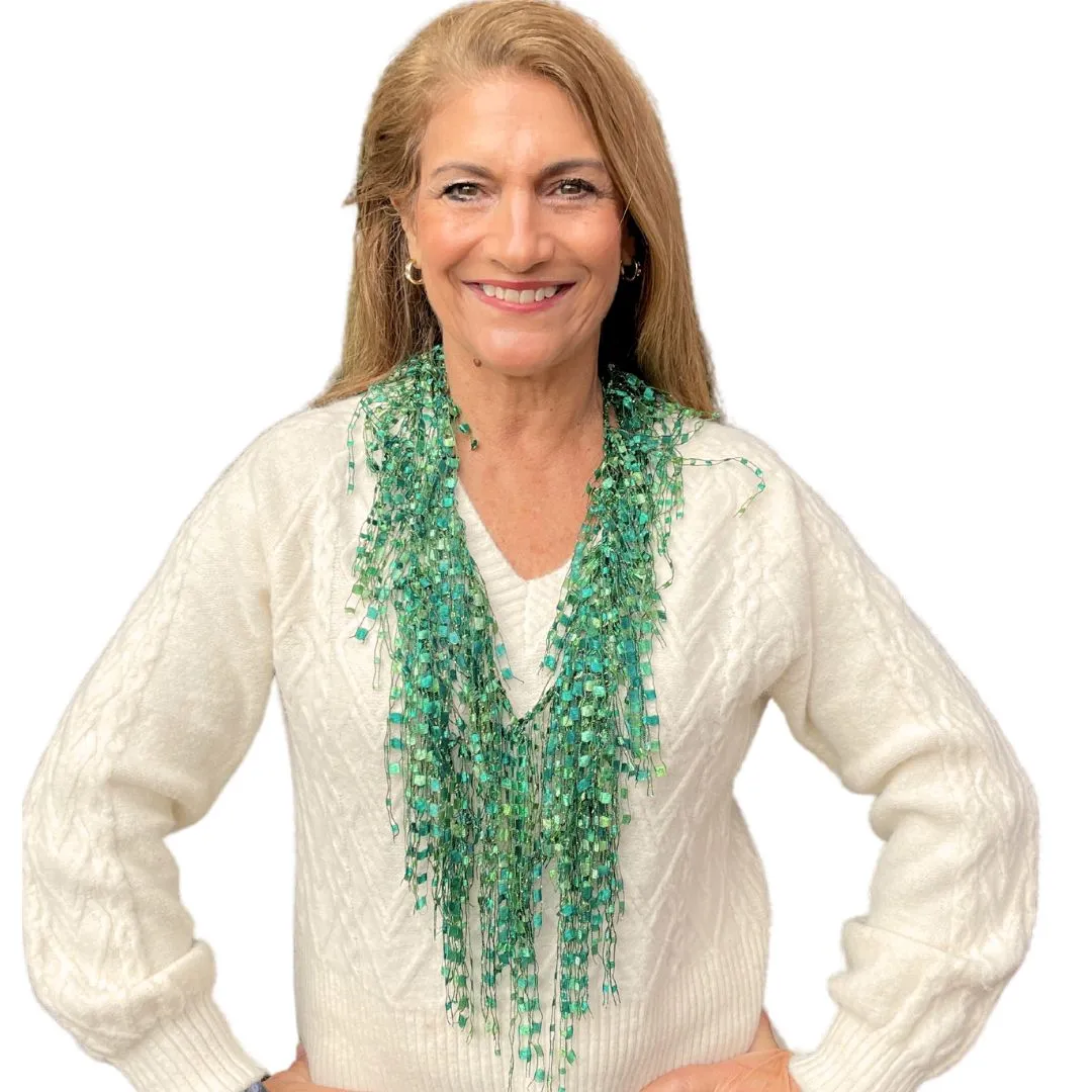 Irish Green Scarf Necklace - Or just because green is your color!