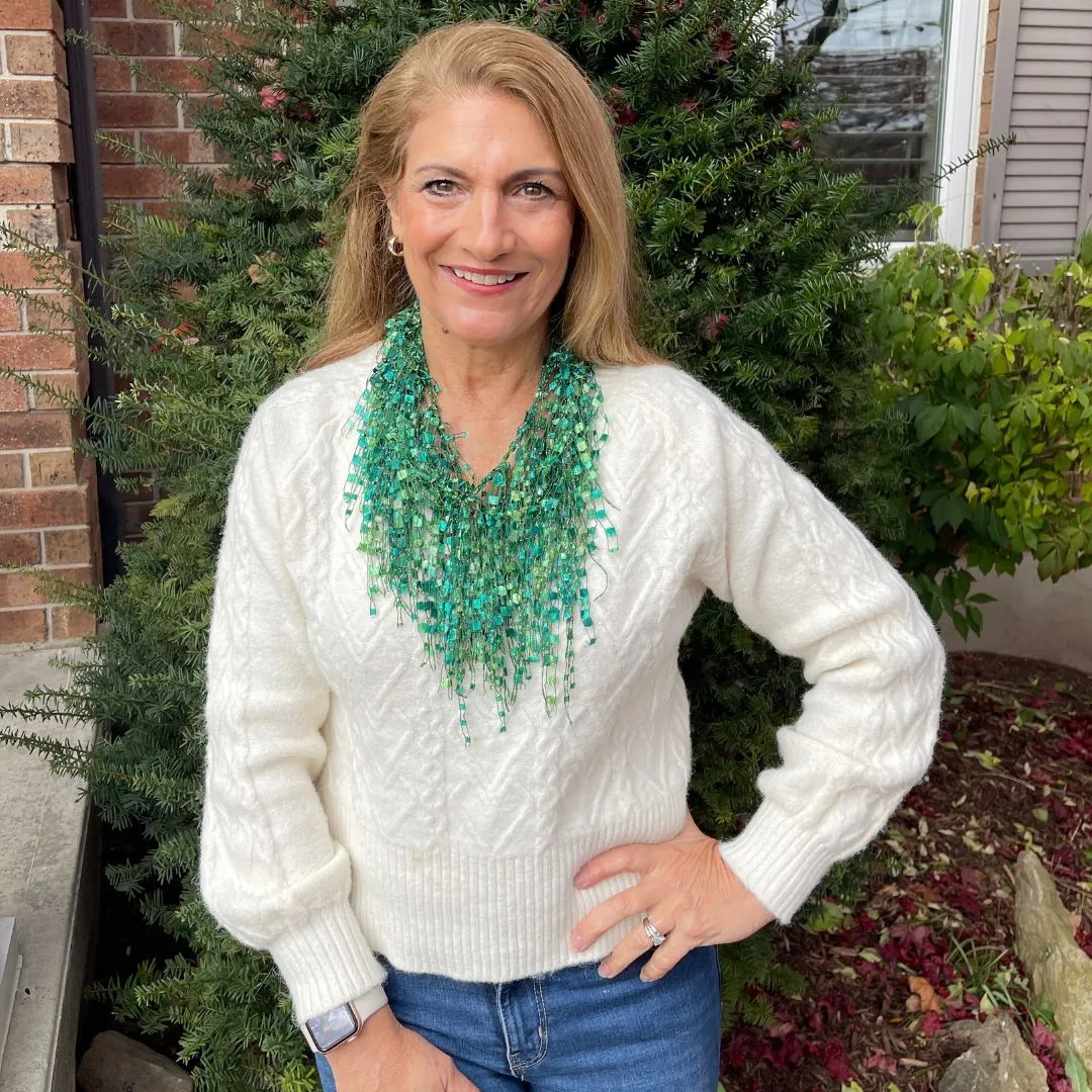 Irish Green Scarf Necklace - Or just because green is your color!