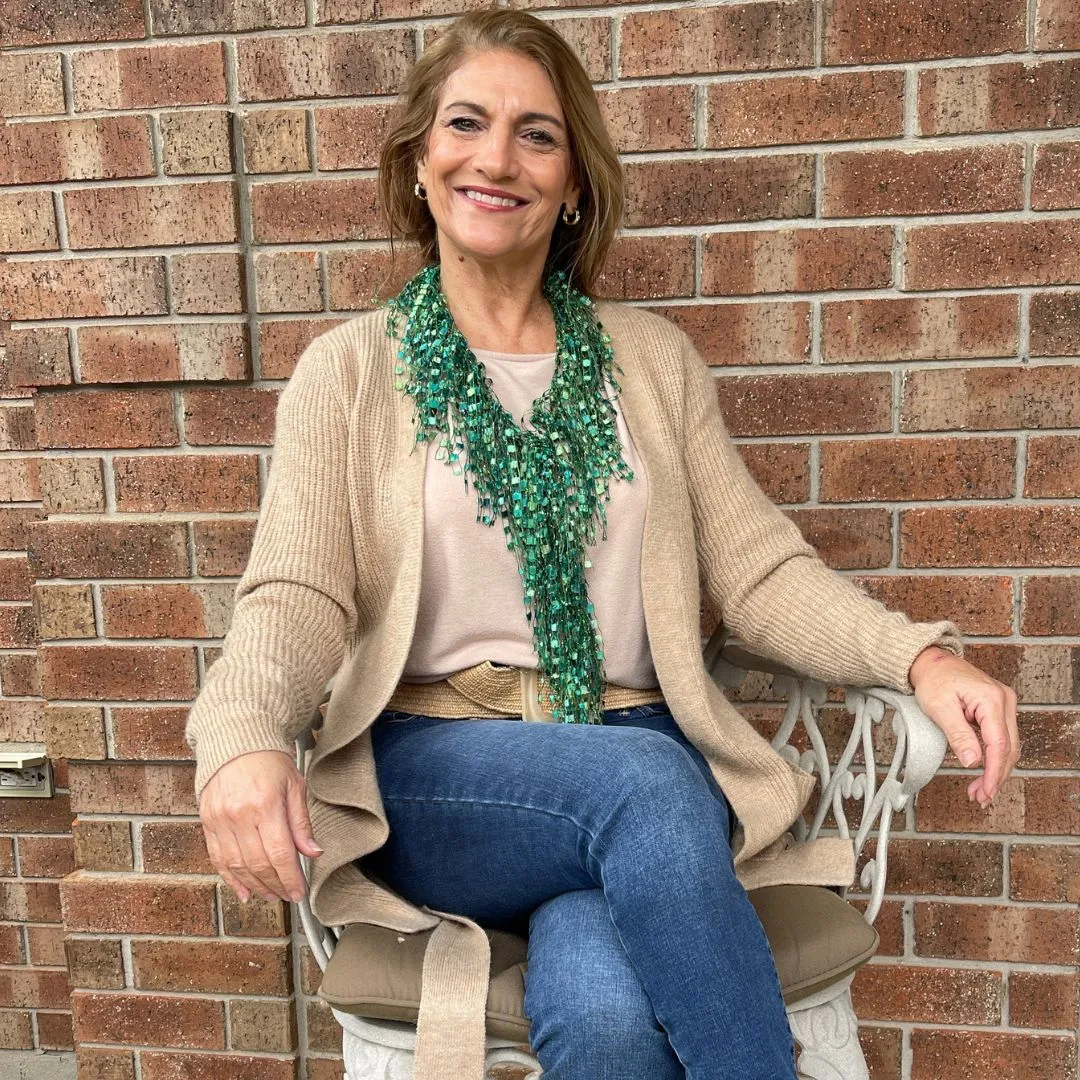 Irish Green Scarf Necklace - Or just because green is your color!