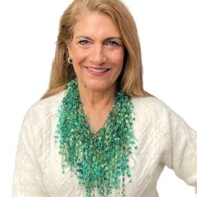 Irish Green Scarf Necklace - Or just because green is your color!
