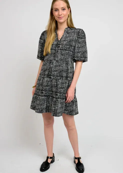 Ivy Jane/ Uncle Frank Graphic Tiered Knit Dress
