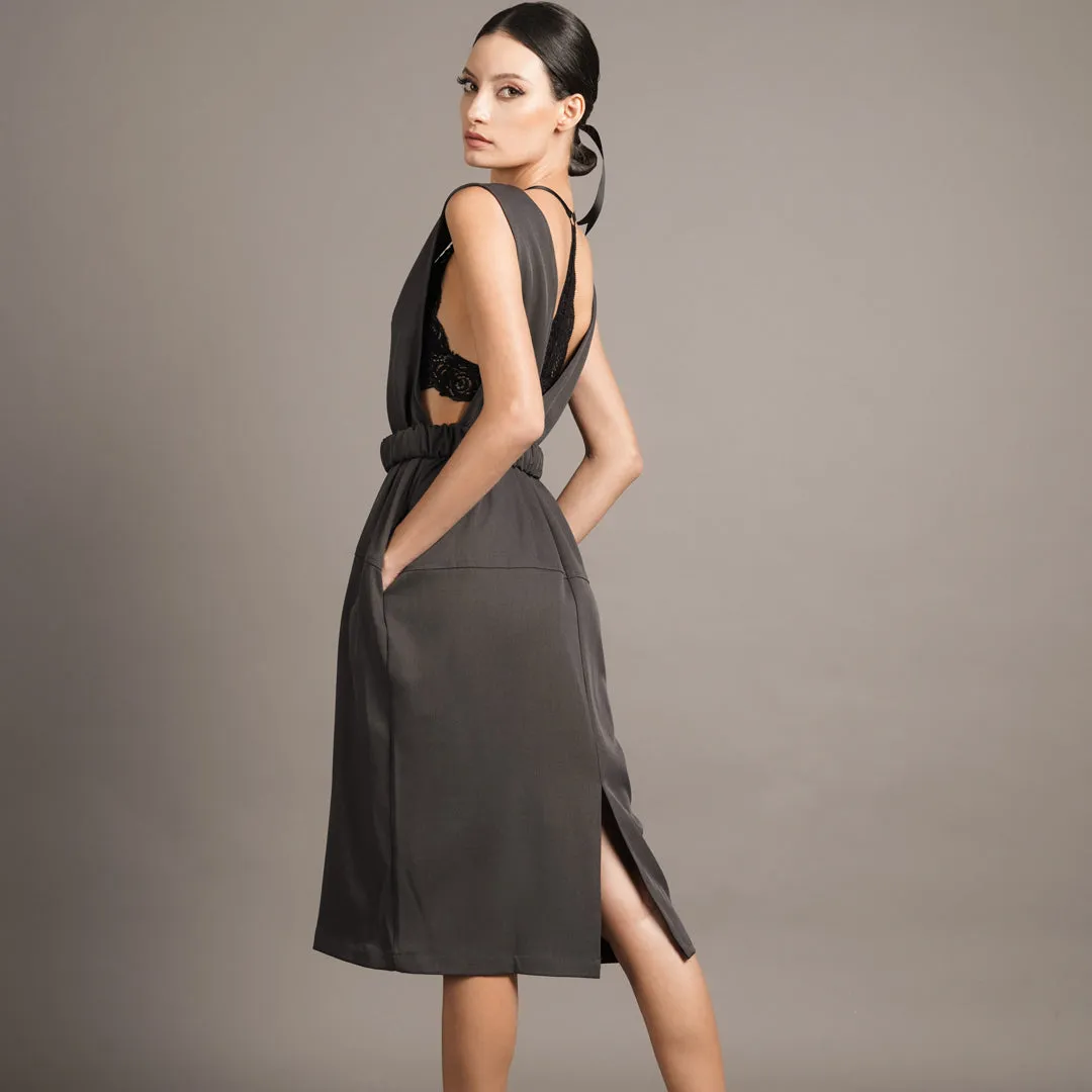 Juliet V-neck Belted Dress