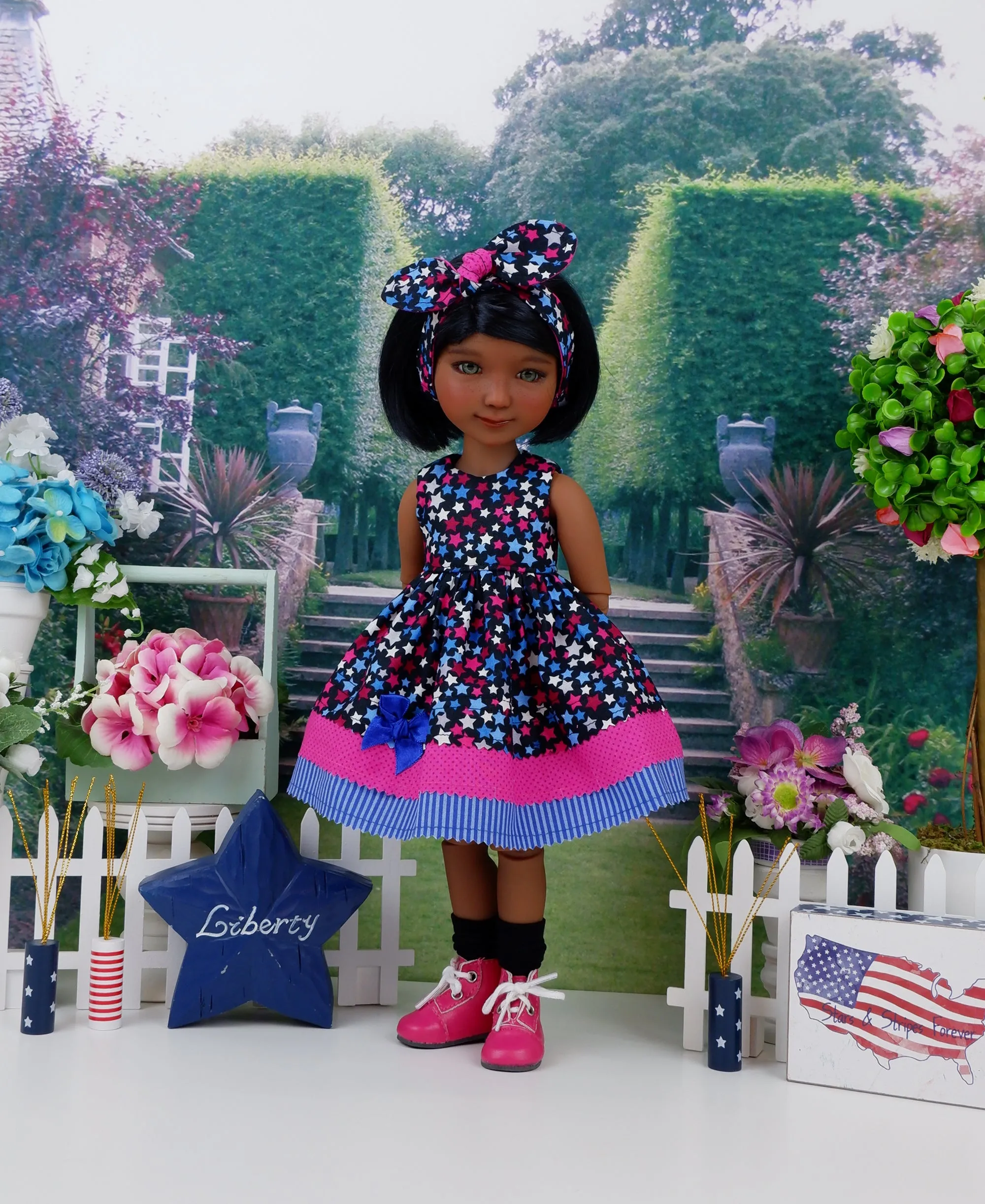 July Stars - dress with boots for Ruby Red Fashion Friends doll