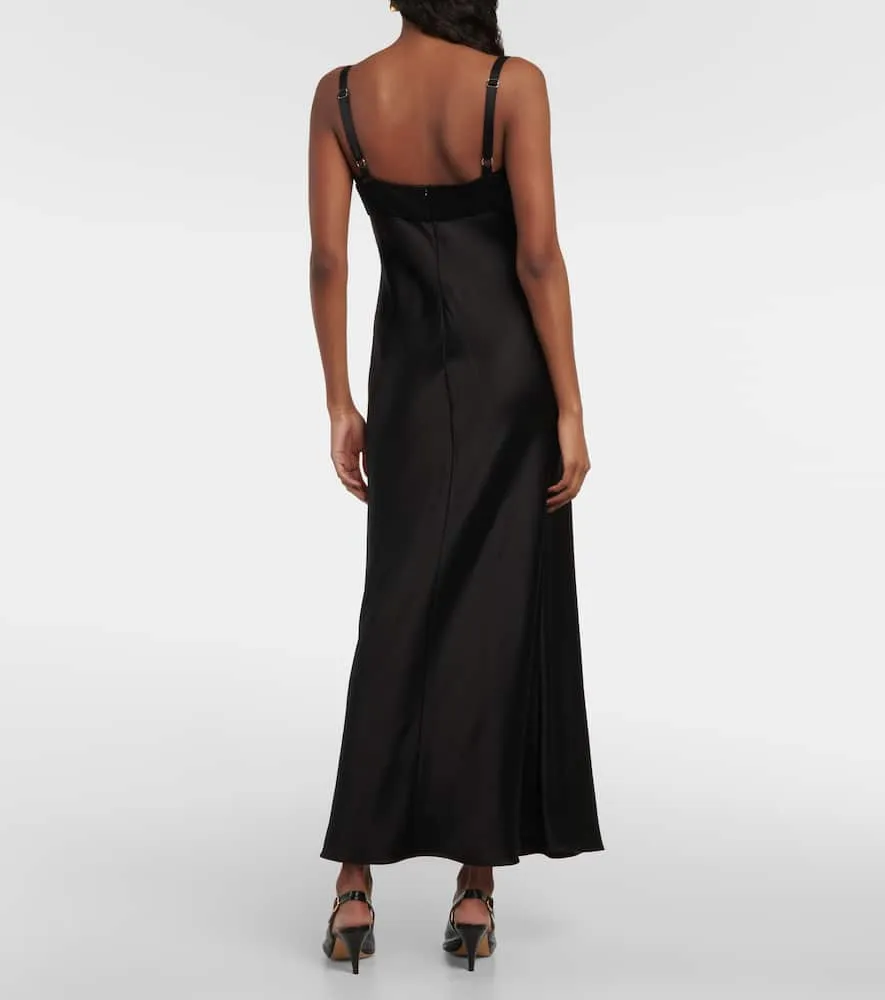 Khaite Joely satin slip dress