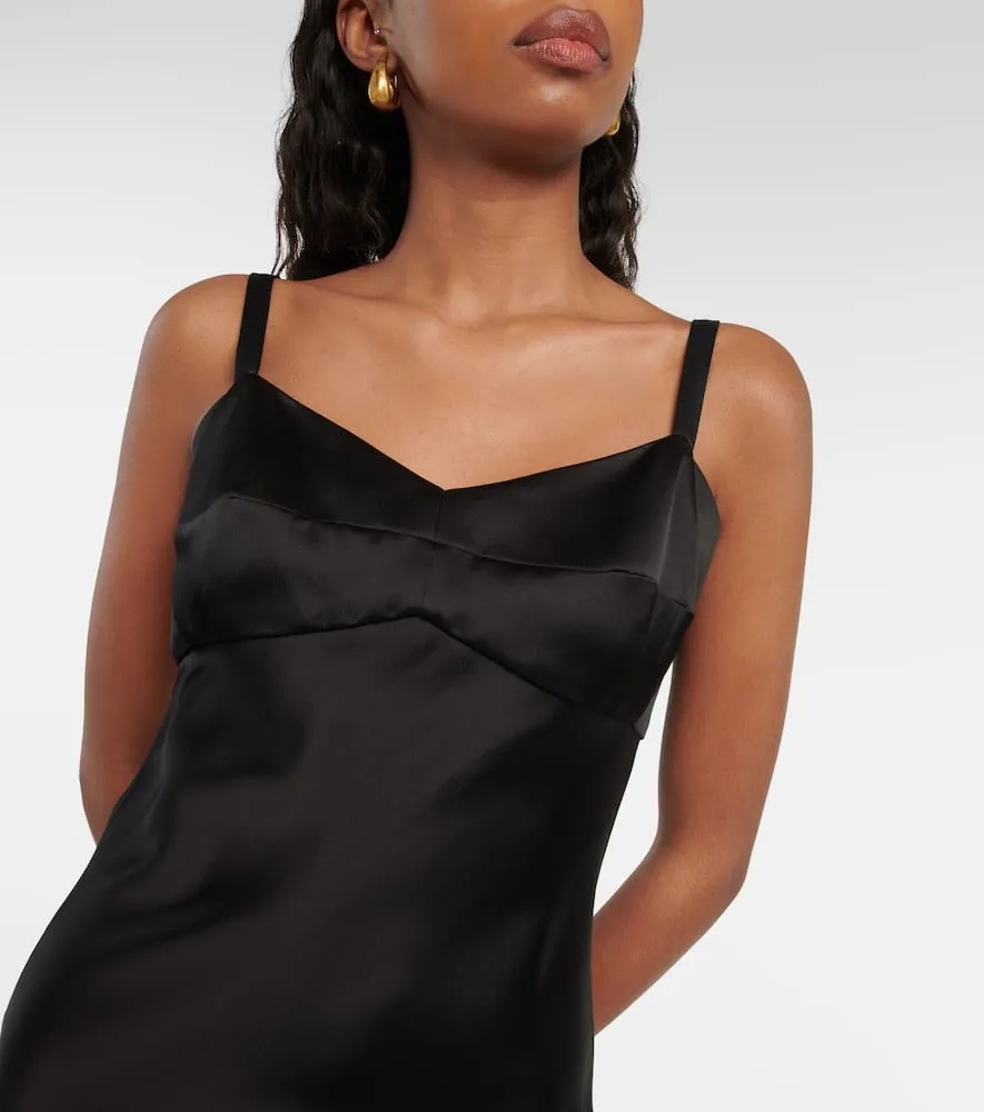 Khaite Joely satin slip dress