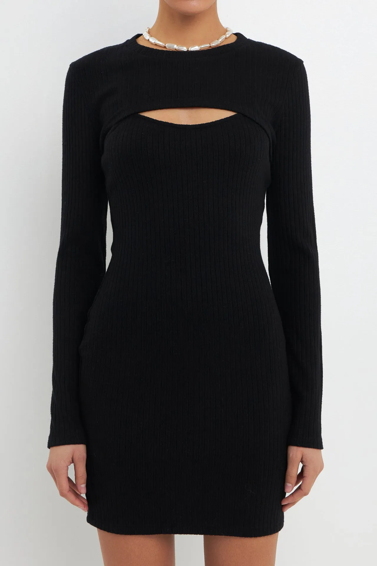Knit Top with Knit Mini Dress