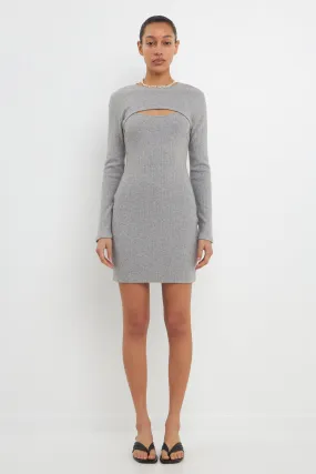 Knit Top with Knit Mini Dress