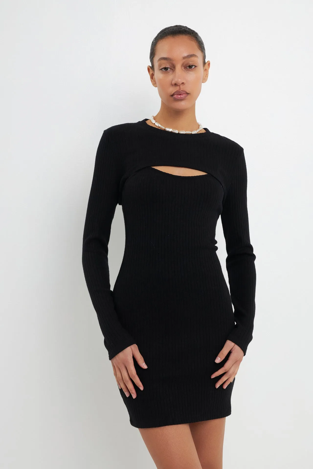 Knit Top with Knit Mini Dress