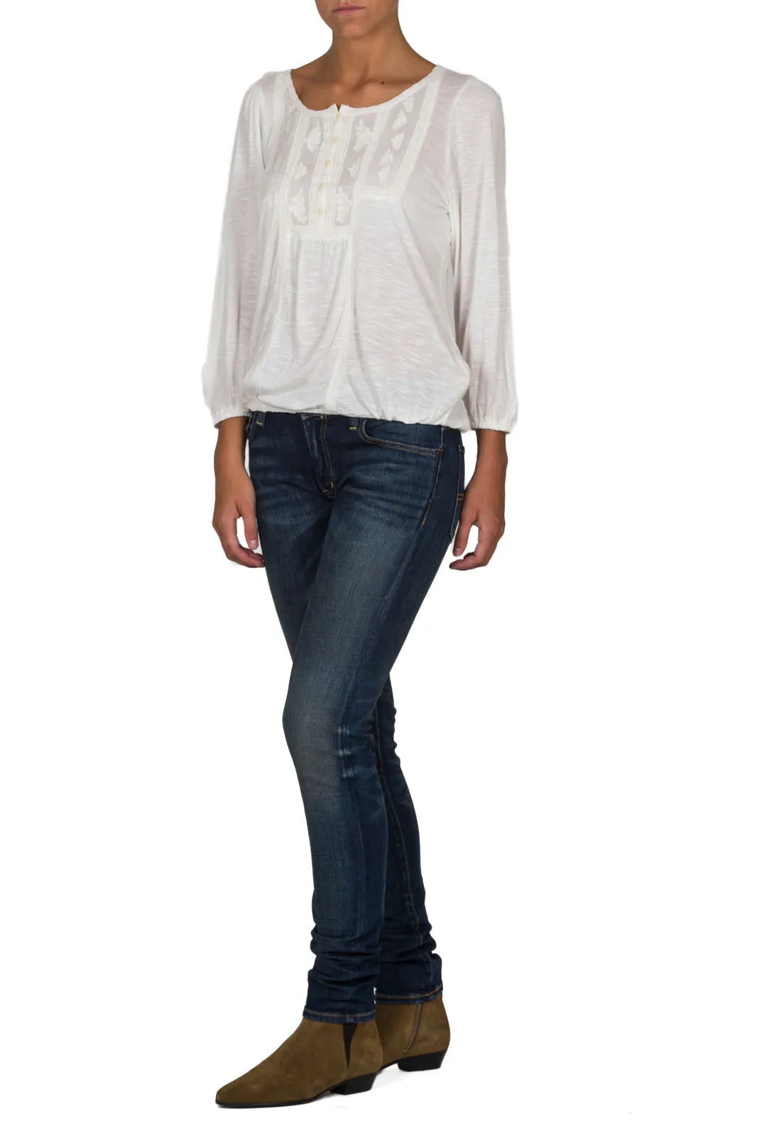 Lace Bib Jersey Top