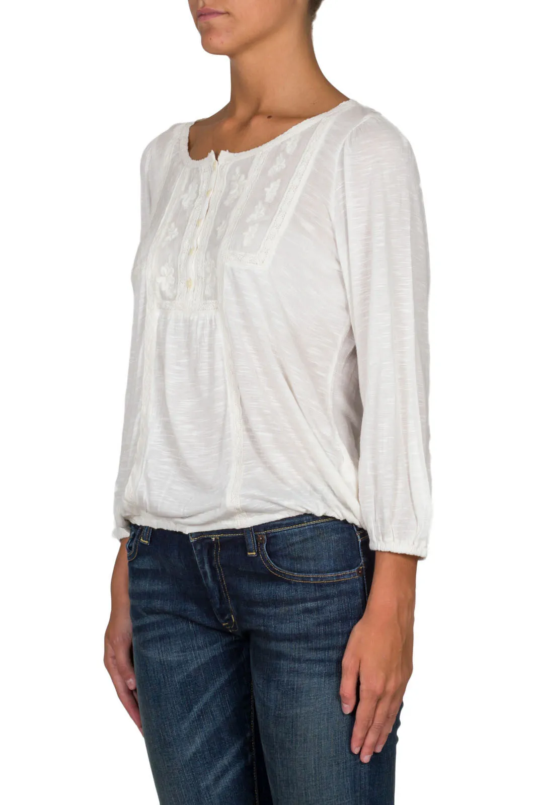 Lace Bib Jersey Top