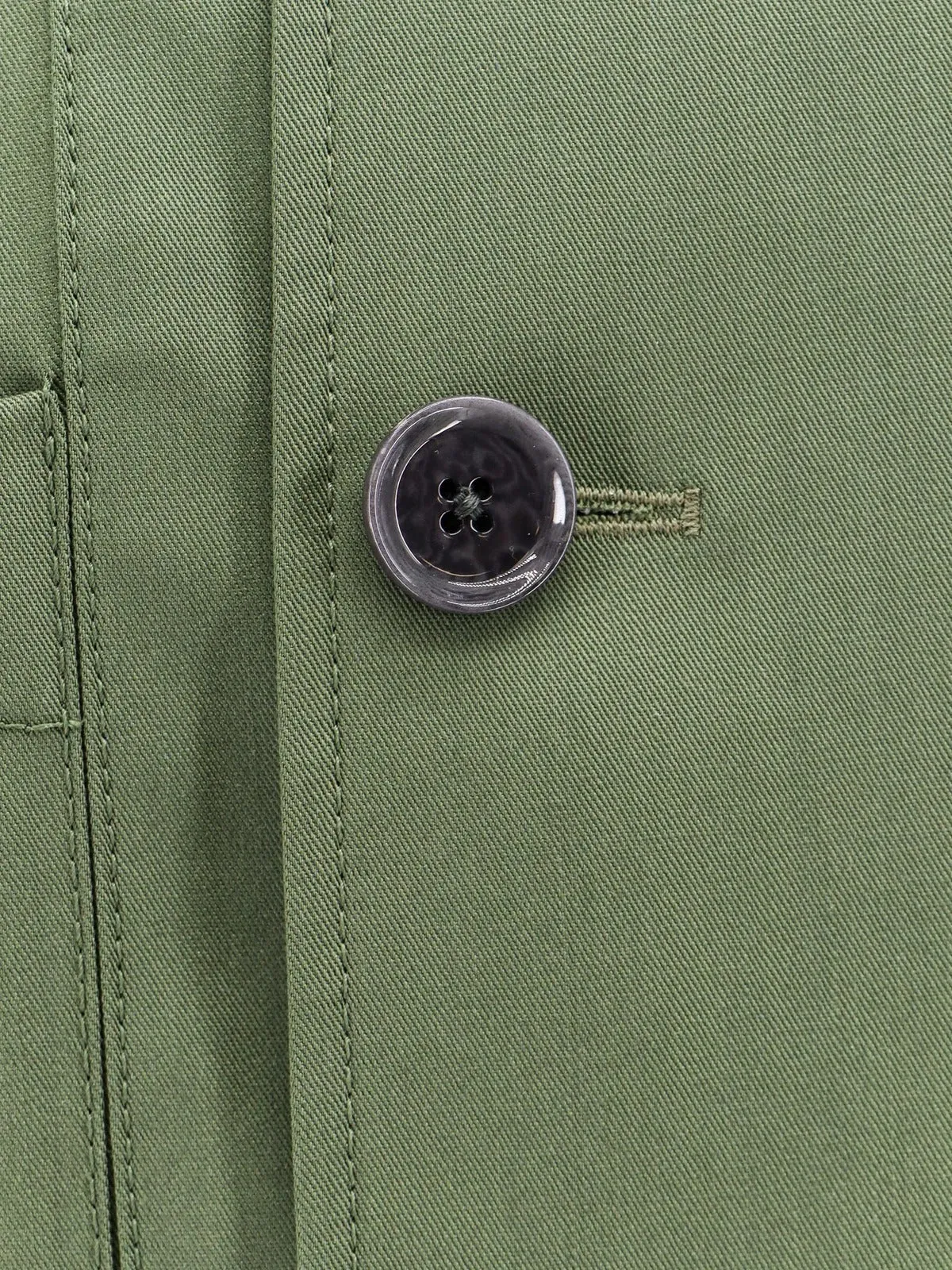 Lemaire Lemaire Military Inspired Button-Up Jacket Overshirt Medium Green