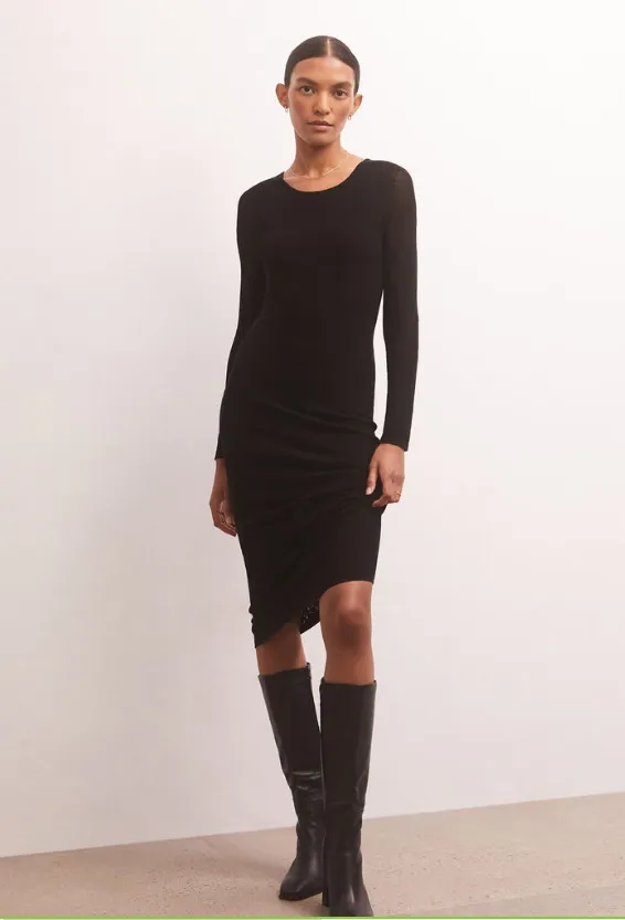 Liza Sweater Mesh Midi Dress