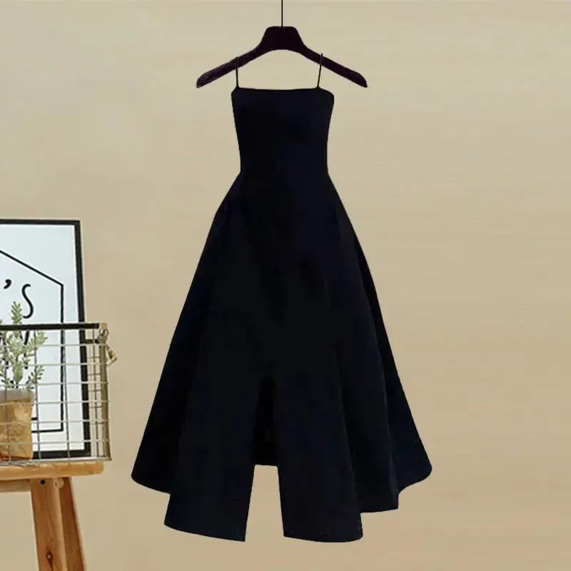 Luxurious Black Dress w/ Sparkling Evening Sweater