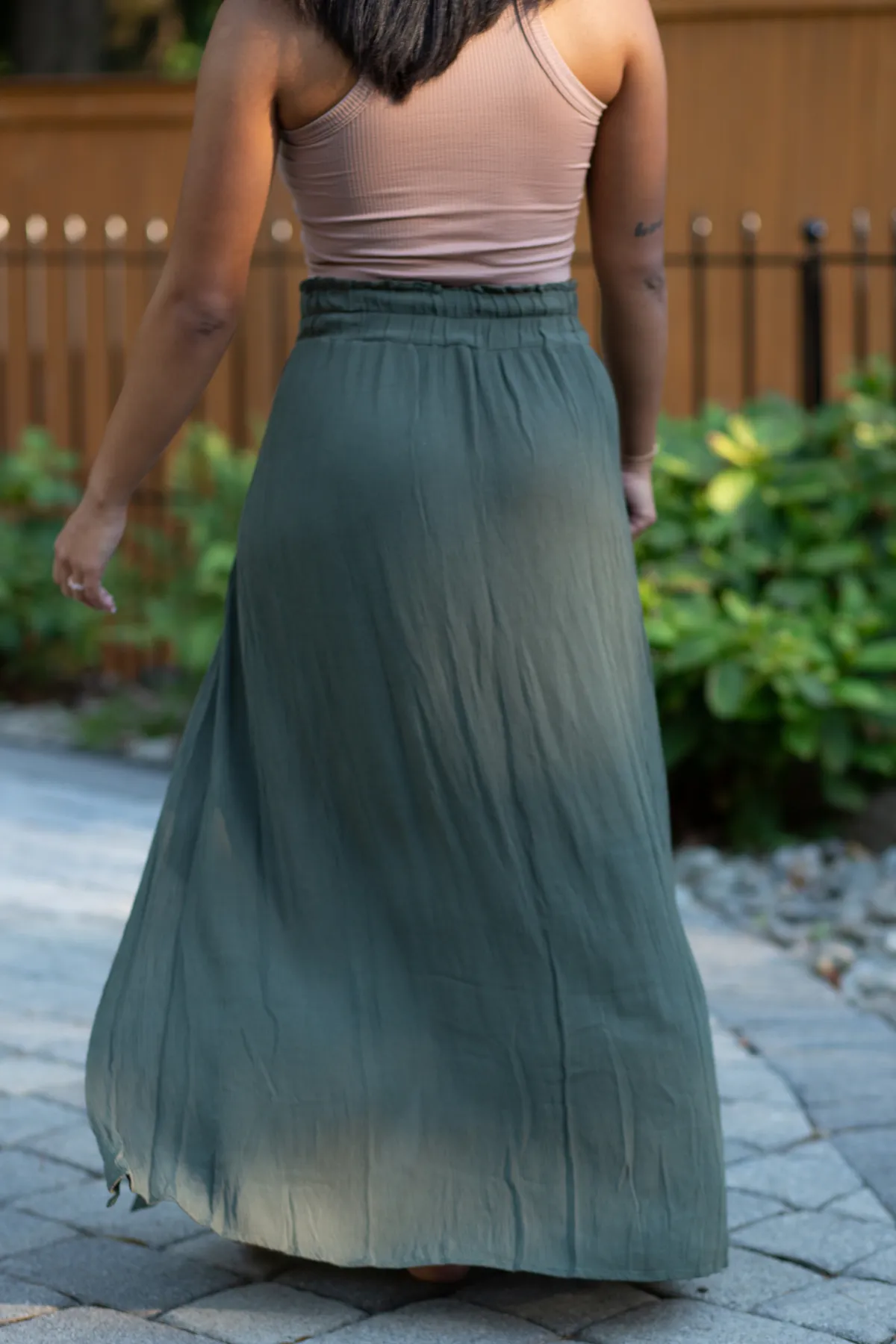 Mary Jane Double Slit Maxi Skirt